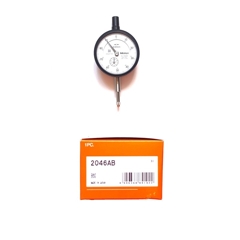 Mitutoyo Messuhr, analog, flache Rückwand, ISO Ausführung 2046AB